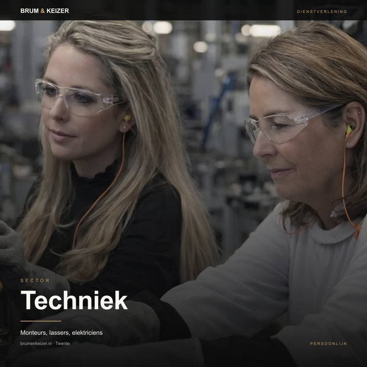 Brum en Keizer social post sector techniek, monteurs lassers elektriciens